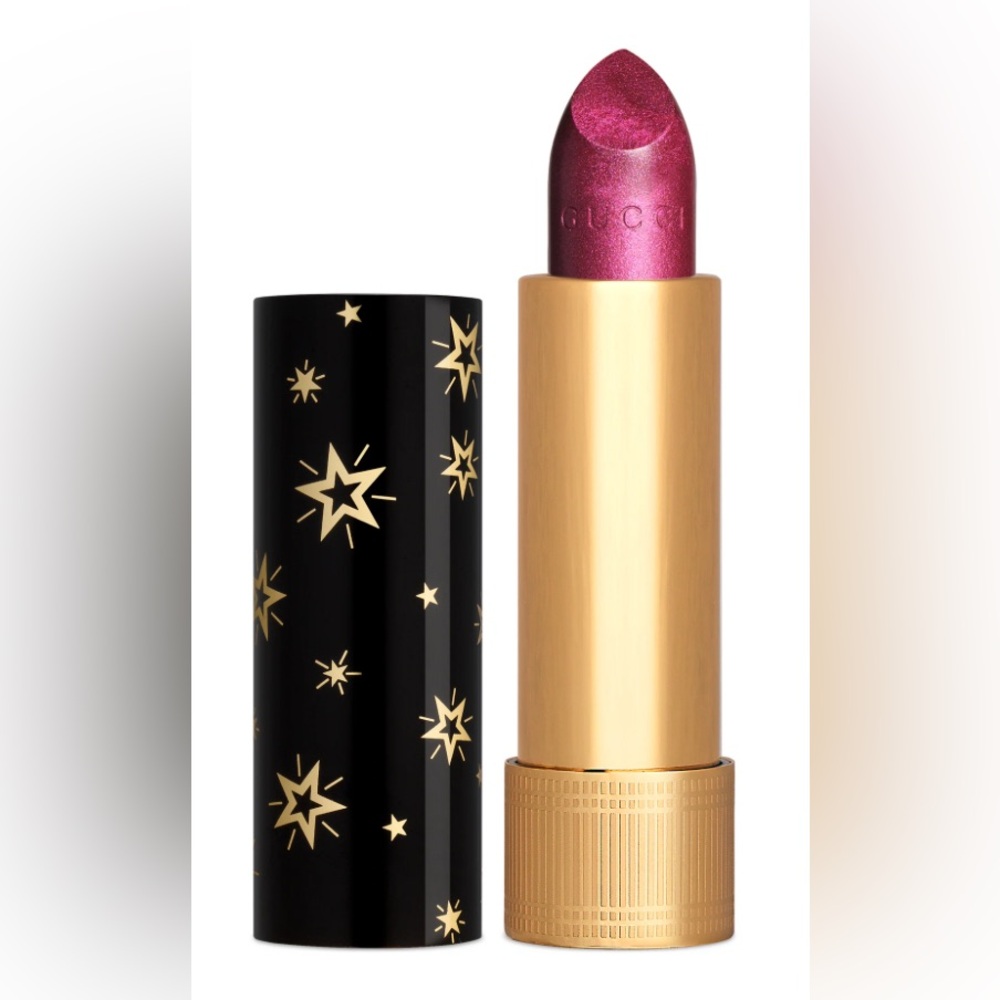 409 - Billie Magenta - GUCCI Rouge À Lèvres GOTHIQUE Metallic - New in B…